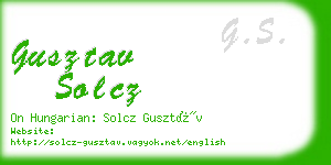 gusztav solcz business card